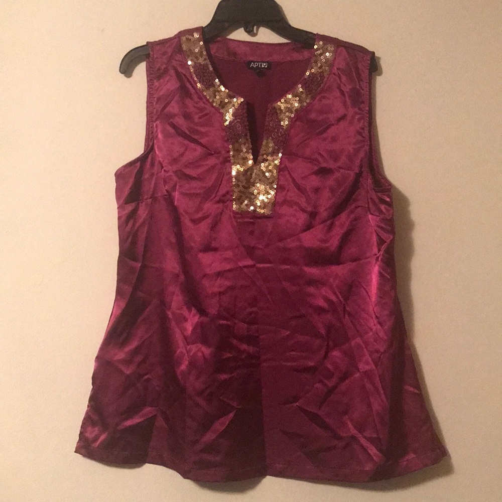Purple Size XL Apt.9 Sleeveless Blouse